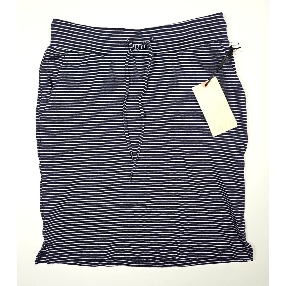 Elaine Rose Women's Blue White Pull-On Striped Nautical‎ Mini Skirt Size XS NWT